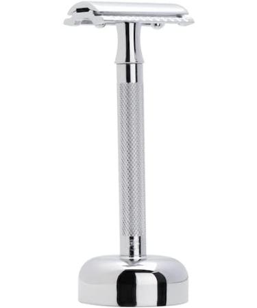 Mercury Razor Set 2381 with Stand | Premium Three-Part Wet Shaving Razor | Gloss Chrome Finish | Made in Germany - Buy Online on GoSupps.com