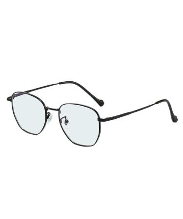 Blue Light Blocking Large Anti UV Lightweight Computer Readers Square Reading Glasses Eyewear Flat Light Mirror +0.00 Black