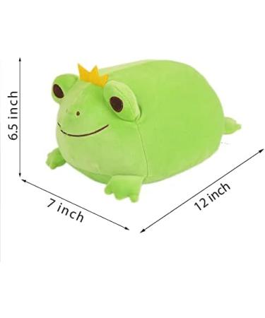 JUNERAIN Super Soft Frog Plush Stuffed Animal 30cm - Fluorescent Green | Cute Squishy Hugging Pillow Toy for Kids, Toddlers, Boys, Girls - Cuddly Frog Decoration - Buy Online on GoSupps.com