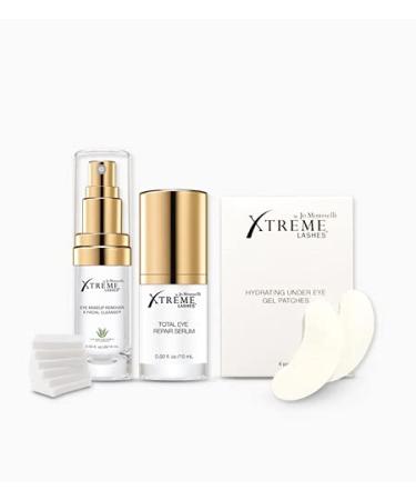 Xtreme Lashes Eye Treatments Kit - Safe for Lash Extensions | Serum Under Eye Gel Patches Cleanser & Sponges | Enhance Your Beauty Rituals - Buy Online on GoSupps.com