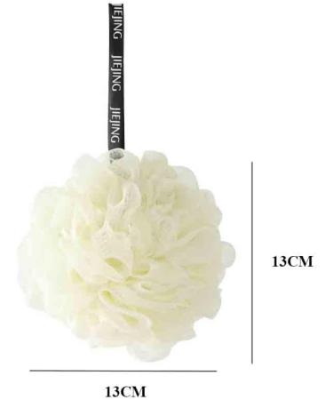 Set of 3 Premium Quality Loofah Bath Sponges for Gentle Exfoliation and Softer Skin - Off-White - Buy Online on GoSupps.com