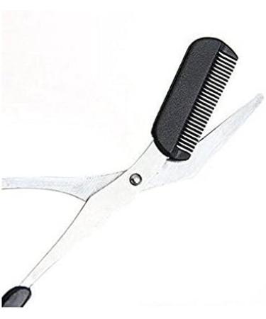 2Pcs Curved Eyebrow Trimmer and Shear Scissors Set for Precise Eyebrow and Eyelash Grooming - Non Slip Finger Grips, Suitable for Women and Men - Buy Online on GoSupps.com