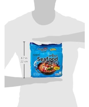 Samyang Seafood Party Korean Style Ramen Noodle Soup 125g X 5 Packs (625g) - Buy Online on GoSupps.com