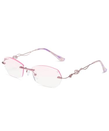 Eyglajdd metal reading glasses for women reading aid 1 pack glasses purple 1.5 x