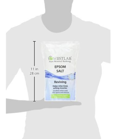 Westlab Epsom Salt 1kg Resealable Stand Up Pouch - Pure Magnesium Sulfate Crystals - Buy Online on GoSupps.com