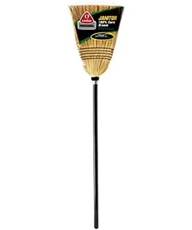 O-Cedar Heavy Duty Corn Broom - Commercial-Grade Indoor and Outdoor Broom for Hard Floors | Sturdy Wooden Handle | Yellow/Black | 1 Count - Buy Online on GoSupps.com