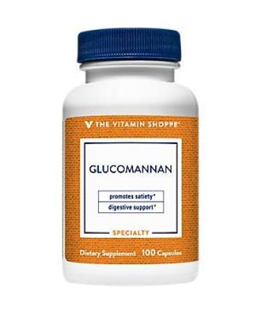 The Vitamin Shoppe Glucomannan 1.99GM A Source of Soluble Fiber from Konjac Root Supports Feeling of Fullness Helps Maintain Blood Glucose Levels Already Within The Normal Range (100 Capsules)