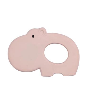 Tikiri 8591503 Teething ring hippo made of natural rubber grasping toy for babies baby toy pink