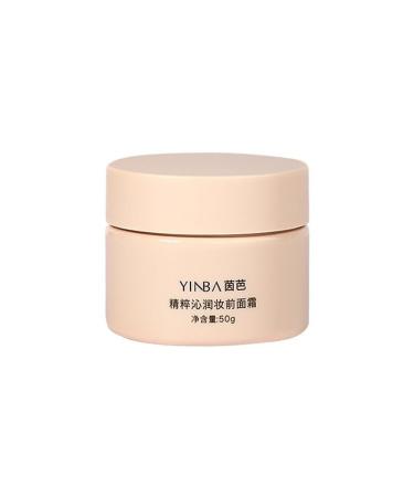 YINBA Essence Moisturizing Makeup Cream Sticking Cream Face Cream Isolation Moisturizing No Powder Hidden Red Pores Earth YINBA(50g) Beige