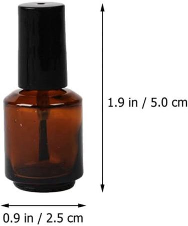 Minkissy 15Pcs 10ml Empty Nail Polish Bottles - Refillable Glass Containers with Brush Cap for Nail Art & DIY Salon - Buy Online on GoSupps.com