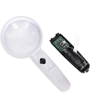Magnifiers Handheld 5/12Times Handheld Magnifying Glass with 2 Led Lights for Reading Inspection Explodetector Magnifier Comfortable Anniversary - Buy Online on GoSupps.com