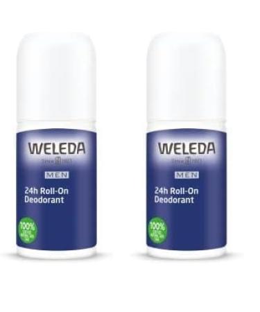 Weleda Men's 24H Roll-On Deodorant 1.7 Fluid Ounce Plant Rich Odor Protection with Licorice Root and Witch Hazel No Aluminum Salts (Pack of 2) 1.7 Fl Oz (Pack of 2)