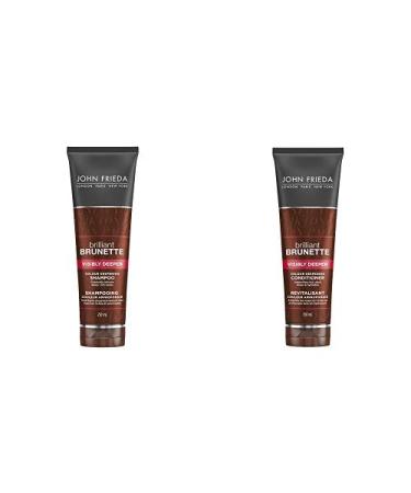 John Frieda Brilliant Brunette Visibly Deeper Colour Deepening Shampoo and Conditioner (2 x 250 mL)