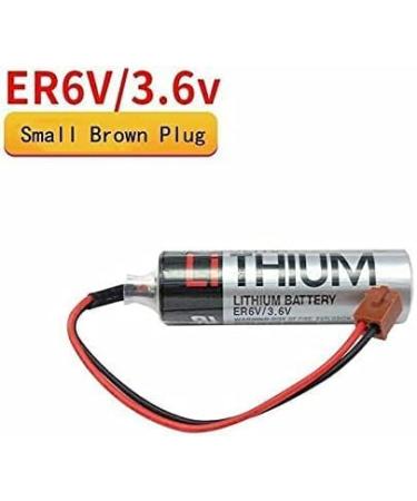 5-Pack ER6VCT ER6V 3.6V Battery - 2000mAh Non-Rechargeable PLC Battery for Robots with Small Brown Plug - International Shipping Available - Buy Online on GoSupps.com