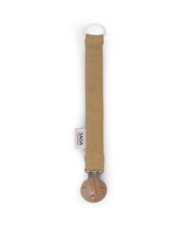 Saga Copenhagen pacifier chain Pala (Honey) 2x17cm | 100% organic & sustainable | GOTS-certified