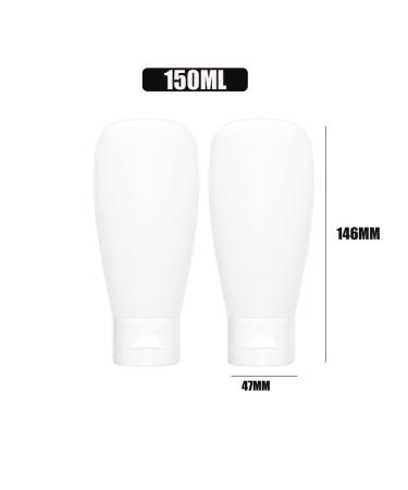 12PCS 150ml Clear Refillable Squeeze Soft Tubes with Flip Cap - Makeup & Bath Containers - Buy Online on GoSupps.com