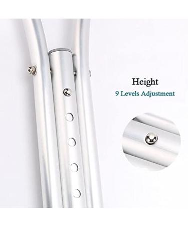 LINYUES Crutches for Adults Underarm Aluminum Adult Underarm Crutches Lightweight Medical Adult Crutches for Walking Adjustable Crutches for Youth/Adults/Tall Adults Gray Great for Travel or Work A 92112 cm - Buy Online on GoSupps.com