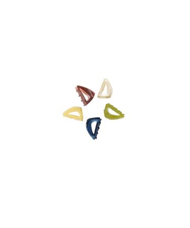 YOEMAYUNER Colorful Triangle Hair Clips for Women Small Claw Clips for Thin to Thick Hair Strong Hold Hair Clips Fashion Triangle Hair Accessories Gift for Women Girls (5Pack Colorful B)