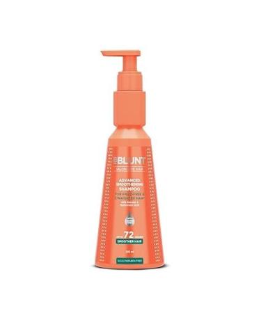 B.BLUNT Advanced Smoothening Shampoo 300ml Keratin & Hyaluronic Acid Frizz-Free Straighter Hair Adds Shine SLS & Paraben-Free