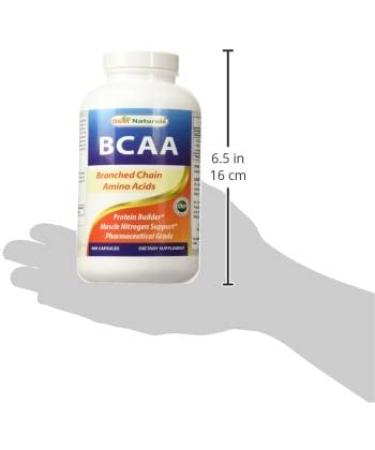 Best Naturals BCAA Branch Chain Amino Acid 3200mg | 400 Capsules - Pharmaceutical Grade, 100% Pure Instantized Formula for Muscle Growth | Pre/Post Workout Bodybuilding Supplement - Buy Online on GoSupps.com