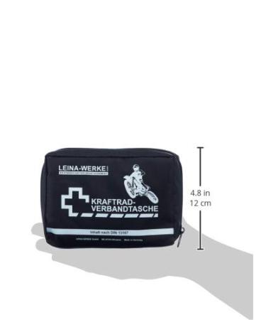 LEINA-WERKE REF 17010 Motorcycle First Aid Kit - DIN 13167 Contents - Black | Premium Emergency Kit for Riders - Buy Online on GoSupps.com
