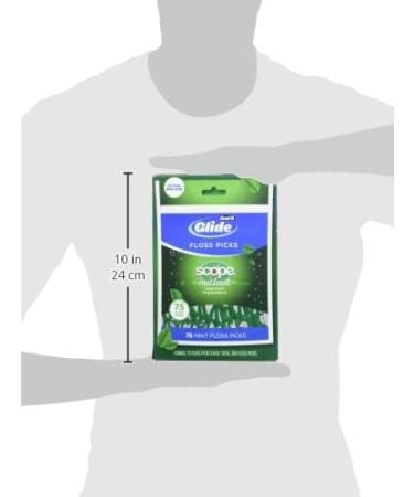 Glide with Scope Outlast Mint Dental Floss Picks - 300 Green Picks for Fresh Breath | International Shipping Available - Buy Online on GoSupps.com
