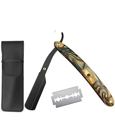 Jeevo Professional razor for men - razor with a cutter blade especially razors for shaving hair or beard with blades (amber) amber colors