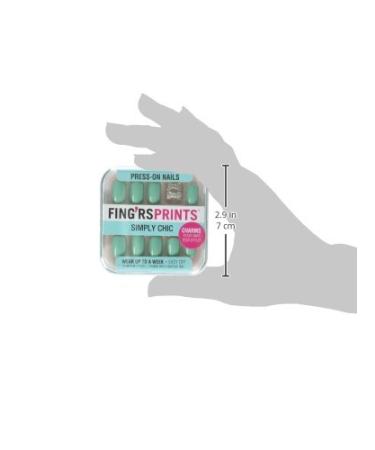 Fing rs Prints Pre Glued Simply Chic Nails - Green | Fast International Shipping - Buy Online on GoSupps.com