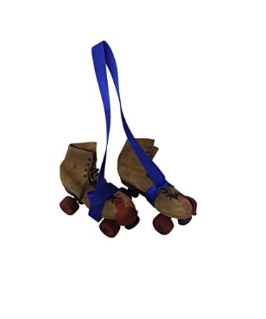 Yoga Mat Carrier Strap, Roller Skate Leash, Ski Boots Or Snowboard Shoulder Sling Made In USA. Blue