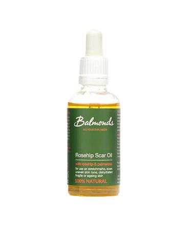Balmonds - Rosehip Scar Oil - 1.7fl.oz. (50ml) - 100% Natural Skin Oil - Rich In Vitamin A & Vitamin C - Vegan - Free From Fragrance - All Skin Types