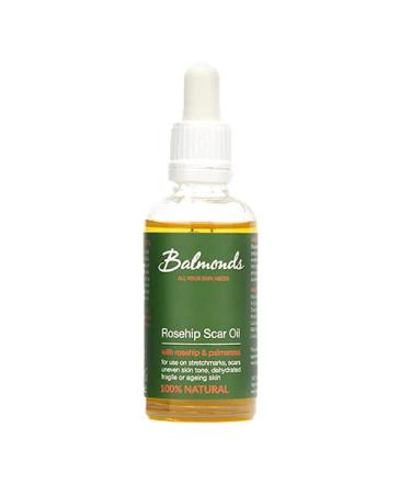 Balmonds - Rosehip Scar Oil - 1.7fl.oz. (50ml) - 100% Natural Skin Oil - Rich In Vitamin A & Vitamin C - Vegan - Free From Fragrance - All Skin Types - Buy Online on GoSupps.com