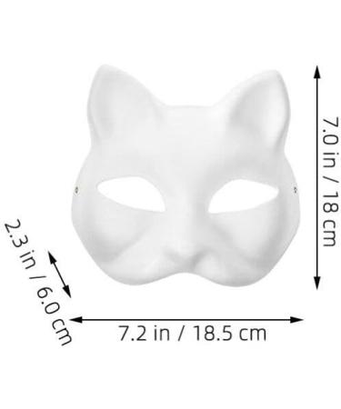 Buy Zerodeko White Cat Masks - 9 Pack DIY Paintable Fox & Cat Half-Face Masquerade Masks for Cosplay - Buy Online on GoSupps.com