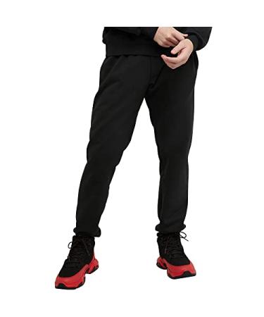Hanes Men's Sweatpants, Ultimate Cotton Fleece Sweatpants, Joggers with Pockets for Men Medium Black