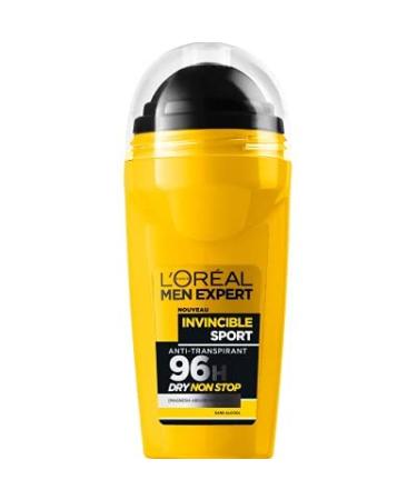 L'Oreal Paris L'Or al Men Expert Invincible Sport Roll-On Deodorant 50ml - Pack of 6