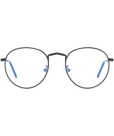 Buy Migoo Classic Round Blue Light Filter Glasses - Unisex Metal Frame Retro Nerd Glasses (Black) - Buy Online on GoSupps.com