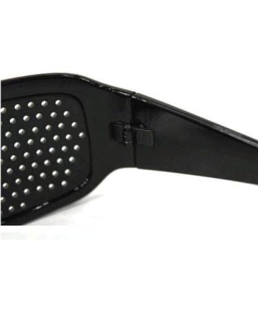 Pinhole Glasses for Eye Training | Black Mesh Glasses with Foldable Temples - Relaxation & Vision Improvement - Buy Online on GoSupps.com