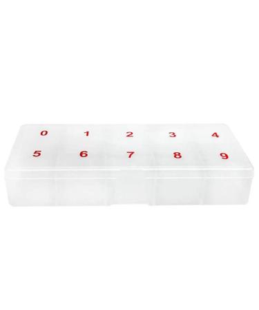 Nail products nail piece storage empty box 1000 pieces translucent digital nail piece anti falling empty box 10 Spaces Clear Storage Box