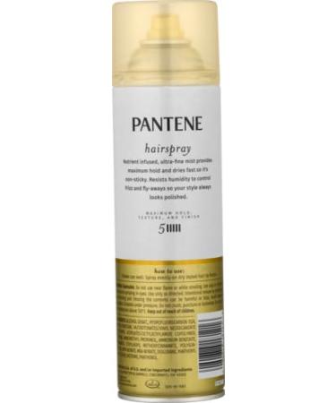 Pantene Pro-V Level 5 Maximum Hold Hairspray for Maximum Hold Texture and Finish 11 oz 11 Fl Oz (Pack of 1) - Buy Online on GoSupps.com