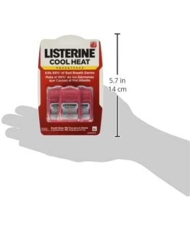 Listerine Cool Heat Pocketpaks Breath Strips - Cinnamon Flavor - 24 Strips x 3 Pack - Kills Bad Breath Germs - Oral Care Freshener for Long-lasting Fresh Breath - Buy Online on GoSupps.com