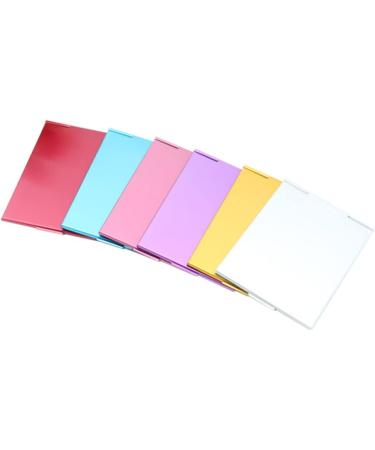 Compact Mirror Portable Handheld Pocket Makeup Cosmetic Mirror Mini Travel Mirror Random Colour 9.5X6.8cm Practical Design