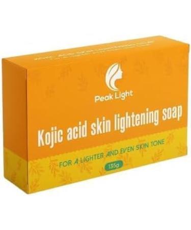 1 x 135G Peak Light Kojic Acid Skin Lightning Soap - Targets Dark Spots Uneven Skin Tone Gently heals acne impurities and eliminates red spots and scars