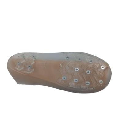 PVC Ice Snow Grippers Shoe with Metalic Spikes Sole (White) 9-10