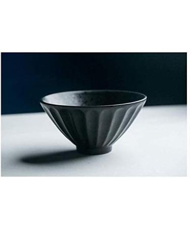 Bowl Snack Dip Bowls Dishware Creative Ceramic Ramen Bowl Black Matte Embossed High Rice Bowl Kitchen Tableware Rice Bowl Compatible with Kitchen Restaurant Gifts - Buy Online on GoSupps.com