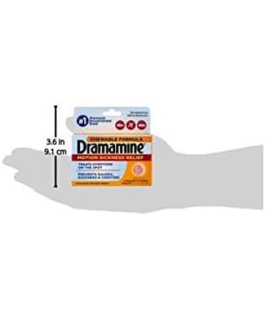 Dramamine Chewable Orange Motion Sickness Relief | 8 Count x 3 Pack | Fast-Acting Formula - Buy Online on GoSupps.com