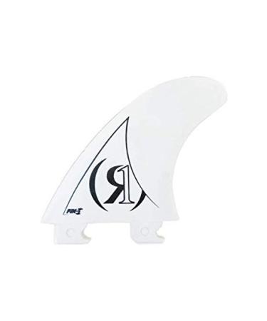 Ronix Fin-S 2.0 Tool-Less Center Surf Fin (1 Pack), White, 4. 0 Inches