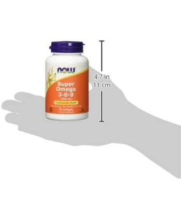 Now Foods Super Omega 3-6-9 1200 mg | 90 Softgels - Premium Fish Oil Supplement - Buy Online on GoSupps.com
