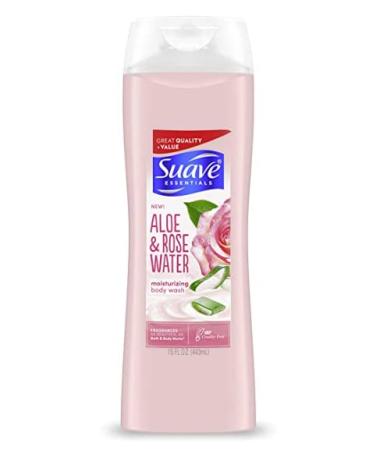 Suave Essentials Aloe & Rose Water Moisturizing Body Wash (Pack of 2) 15 FL. OZ. (2)