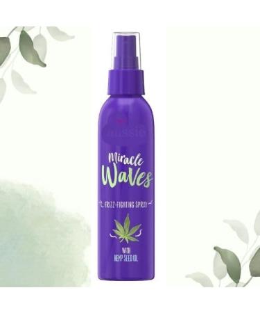 Miracle Waves Frizz Control Spray with Hemp Seed Oil Sulfate-Free 5.7 fl. oz.(Pack of 01)