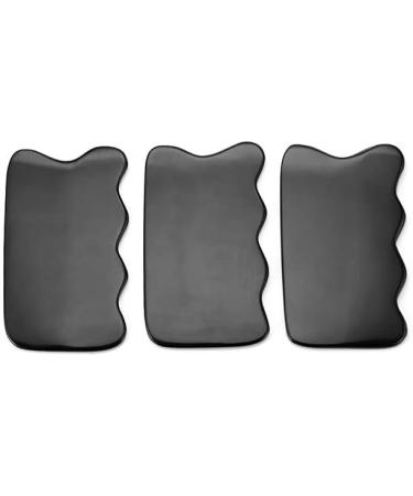QGem Gua Sha Set - Black 4-Piece Horn Scraping Massage Tool for Face & Acupressure Therapy - Buy Online on GoSupps.com