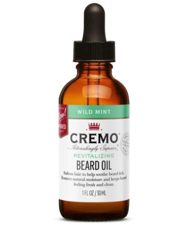 Cremo Beard Oil Revitalizing Wild Mint | Natural Moisture & Soften Beard | Pack of 2 (1 fl oz each - Buy Online on GoSupps.com